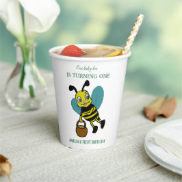 Personalisiertes erstes Geburtsjahr 1. Geburtstag  Pappbecher