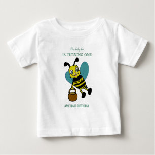 Personalisiertes erstes Geburtsjahr 1. Geburtstags Baby T-shirt