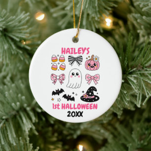 Personalisiertes erstes Halloween Keramik Ornament