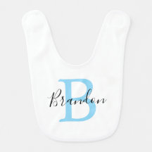 Personalisiertes erstes Initial und Name Baby-Bibs