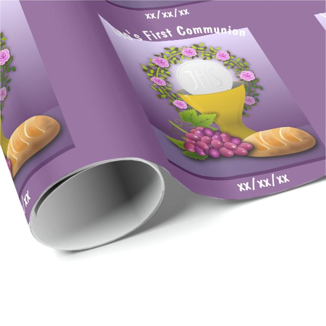 Personalisiertes erstes kommunistisches Geschenk Geschenkpapier (Rolleneckpunkt)