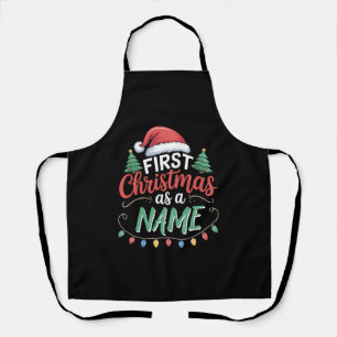 Personalisiertes erstes Weihnachten als Familie Ma Schürze
