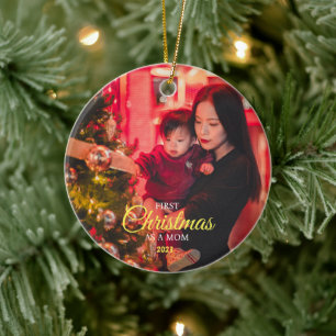 Personalisiertes Erstes Weihnachten als MAMA mit e Keramik Ornament