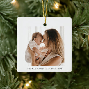 Personalisiertes erstes Weihnachten als Mutter Bab Keramikornament