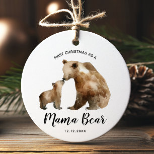 Personalisiertes erstes Weihnachten als Mutter Keramik Ornament