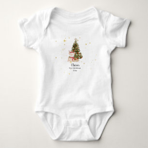 Personalisiertes Erstes Weihnachten Baby Kissen Strampler