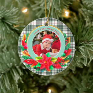 Personalisiertes erstes Weihnachten des Babys Be Keramik Ornament