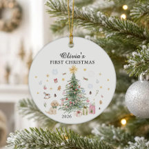 Personalisiertes erstes Weihnachten des Babys