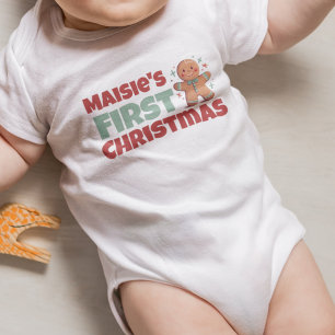 Personalisiertes erstes Weihnachten des Babys Lebk Baby Strampler