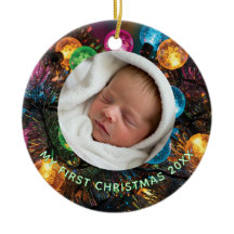 Personalisiertes erstes Weihnachten des Babys mit 