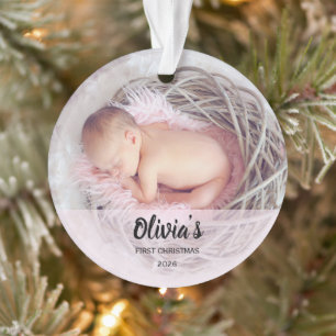 Personalisiertes erstes Weihnachten des Babys  Ornament