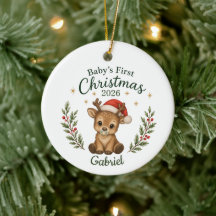 Personalisiertes erstes Weihnachten des Babys "Ren