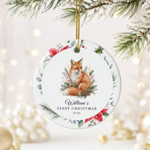Personalisiertes erstes Weihnachten des Babys Wass Keramik Ornament