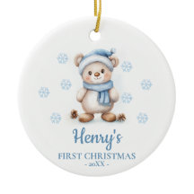 Personalisiertes erstes Weihnachten für Baby-Bären