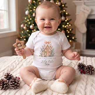 Personalisiertes erstes Weihnachten für das Baby,M Baby Strampler