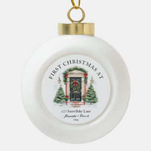 Personalisiertes erstes Weihnachten in unserem neu Keramik Kugel-Ornament