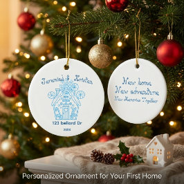 Personalisiertes erstes Weihnachten in unserem neu Keramik Ornament