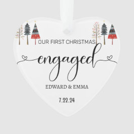 Personalisiertes erstes Weihnachtsgeschenk Verlobt Ornament