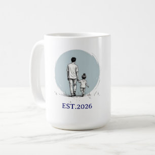 Personalisiertes EST-Jahr Vater & Tochter Minimali Kaffeetasse