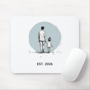 Personalisiertes EST-Jahr Vater & Tochter Minimali Mousepad