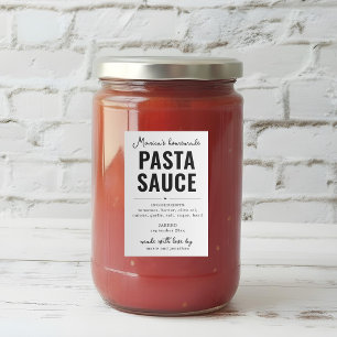 Personalisiertes Etikett für selbstgemachte Pastas