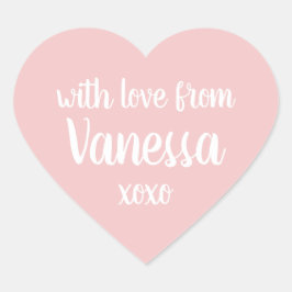 Personalisiertes Etikett Herz-Aufkleber