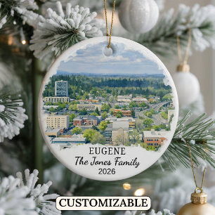 Personalisiertes Eugene-Ornament, individuelles Or Keramik Ornament