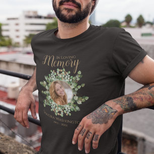 Personalisiertes Eukalyptus-Foto-Gedenk-T-Shirt T-Shirt
