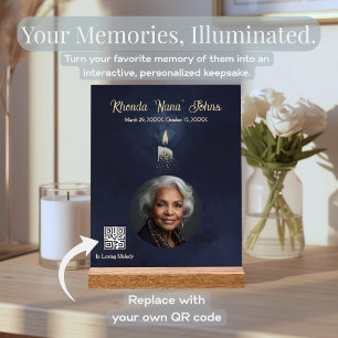 Personalisiertes Ewiges Licht-Memorial mit Musik Acrylschild