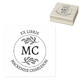 Personalisiertes Ex Libris Monogrammbuch Gummistempel