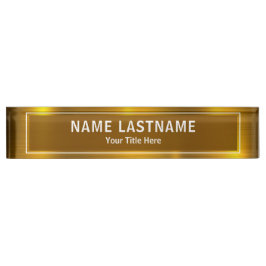Personalisiertes Exekutivbüro Maßgold Namensplakette