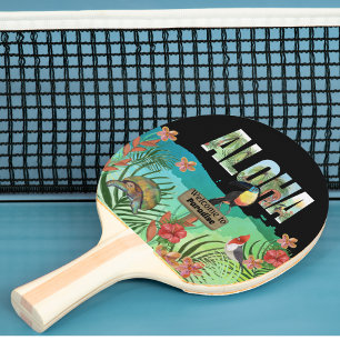 Personalisiertes exotisches Aloha Tropenparadies Tischtennis Schläger