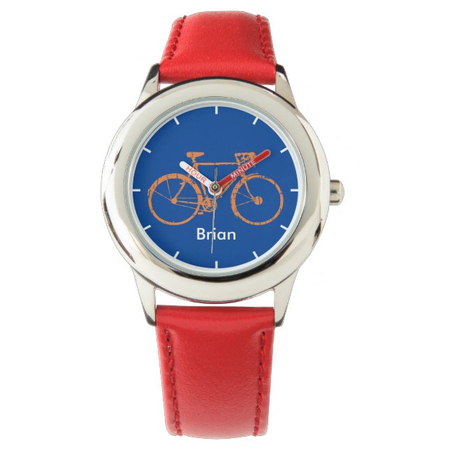 personalisiertes Fahrrad Armbanduhr (Vorderseite)