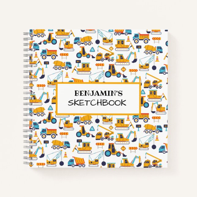 Personalisiertes Fahrtenbuch für Baulastkraftwagen Notizbuch (Vorderseite)