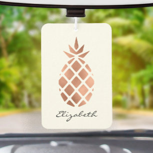Personalisiertes falsches Roségold-Folien-Ananas Autolufterfrischer