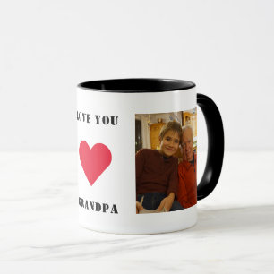 Personalisiertes familiäres Foto Liebe Sie Opa Tasse