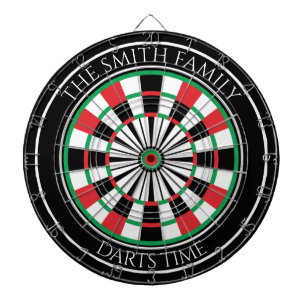 Personalisiertes Familien-Dartboard mit individuel Dartscheibe