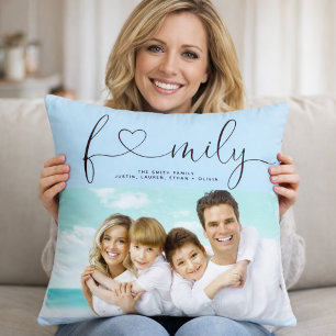 Personalisiertes Familien-Foto-Kissen mit individu Kissen