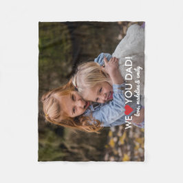 Personalisiertes Familien-Foto wir Liebe Sie Vater Fleecedecke