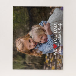 Personalisiertes Familien-Foto wir Liebe Sie Vater Puzzle