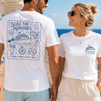 Personalisiertes Familien-Kreuzfahrt-Doodle T-Shirt