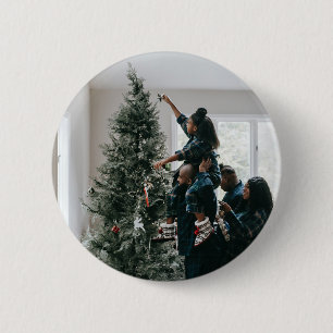 Personalisiertes Familien-Weihnachtsfoto  Button