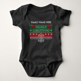 Personalisiertes Familien-Weihnachtshässliche Baby Strampler