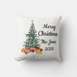 Personalisiertes Familien-Weihnachtskissen Kissen