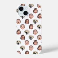 Personalisiertes Familienbild 3 Fotos weiß