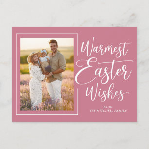 Personalisiertes Familienfoto auf maurisfarbenem r Postkarte