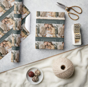 Personalisiertes Familienfoto   Benutzerdefinierte Geschenkpapier