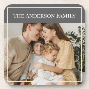 Personalisiertes Familienfoto Benutzerdefinierte Getränkeuntersetzer