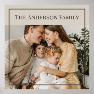Personalisiertes Familienfoto   Benutzerdefinierte Poster