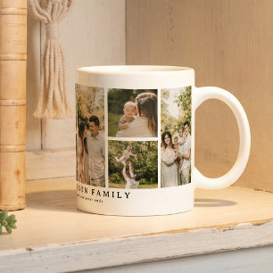 Personalisiertes Familienfoto-Collage & Text-Gesch Kaffeetasse